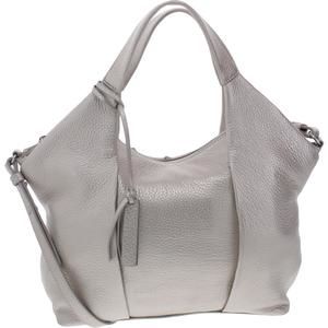 Vince Camuto Womens Dania Silver Leather Embossed Tote Crossbody NWOT